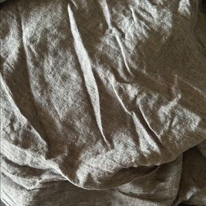 Pottery Barn Linen Gray King Fitted Sheet